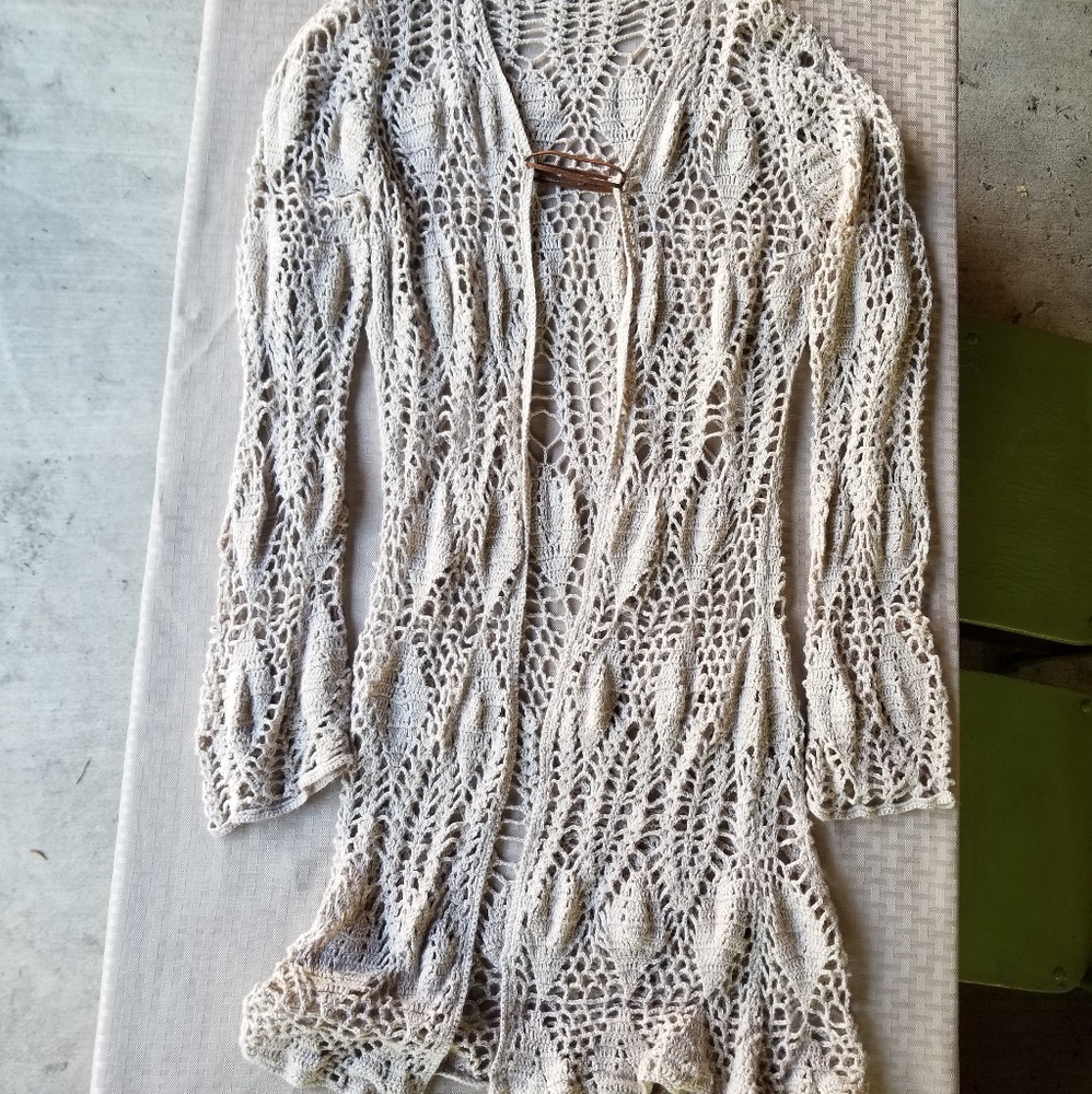 Crochet Long Sleeve Cardigan